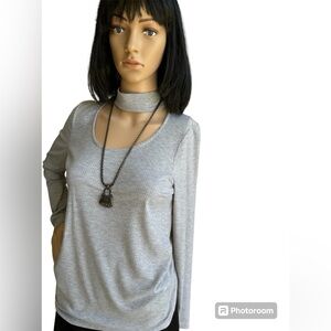 Soft Ribbed Grey Top by Drew